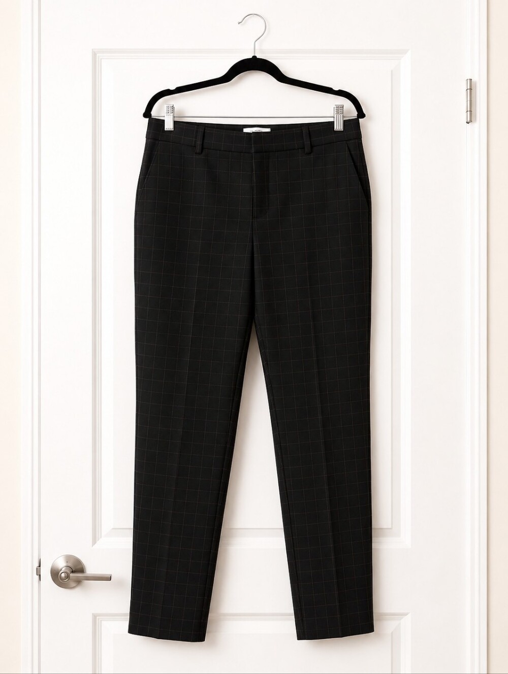 Calvin Klein 90s Preppy Brown Windowpane Dress Pants Size 12